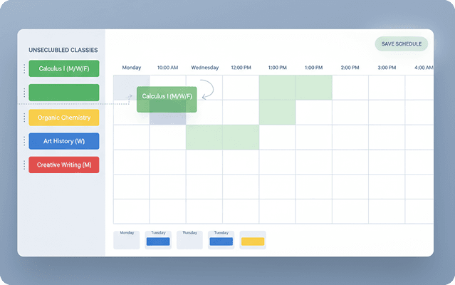 Drag & Drop Calendar Interface